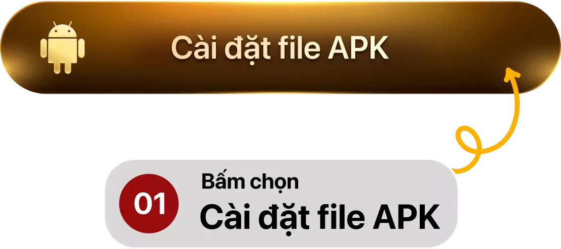 Bước 1: Bấm chọn nút “Cài đặt file APK” bắt đầu tải file.